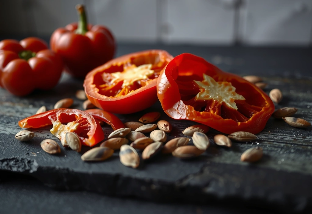 Paprika und Kürbiskerne