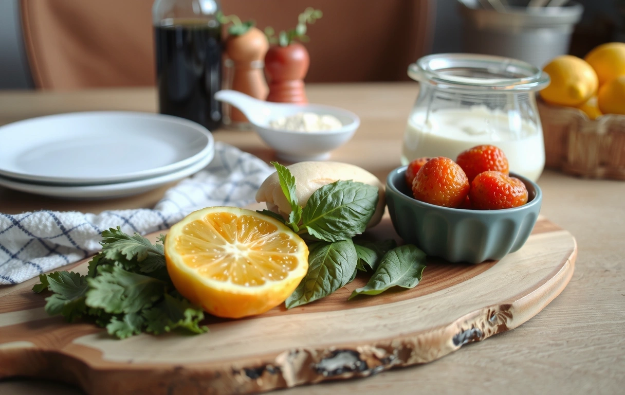 Frische gesunde Zutaten